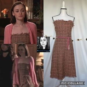 Vintage Brown Pink Tweed Dress ASO Rory Gilmore